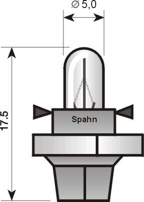 SPAHN GLÜHLAMPEN Polttimo, mittariston valo 760702